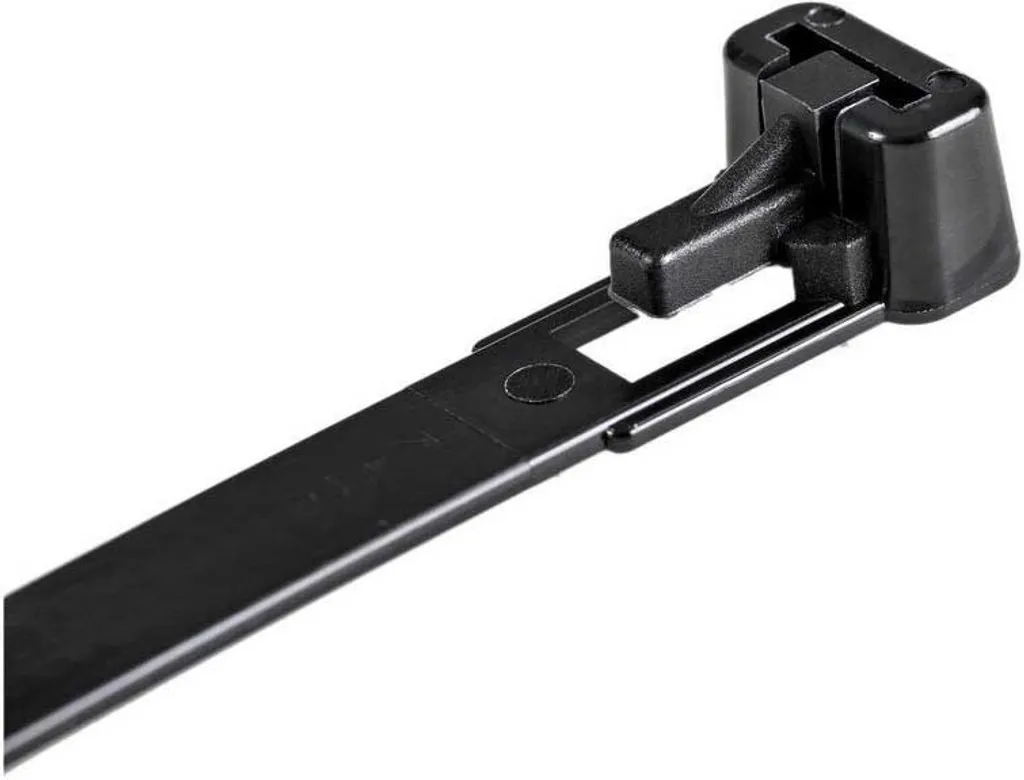 StarTech.com Fascette fermacavo riutilizzabili da 25 cm - 7 mm di larghezza, 65 mm di diametro del fascio e resistenza alla trazione 22 kg, fascette di nylon per interni/esterni, Omologati 94V-2/UL, 100 pezzi - nero - 2