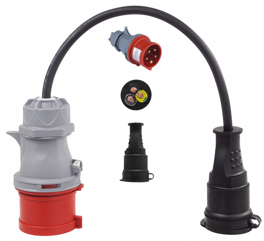 Adaptér Adelid 32/5P, 32A, 400V na 16A, 230V, gumový Obrázok produktu 