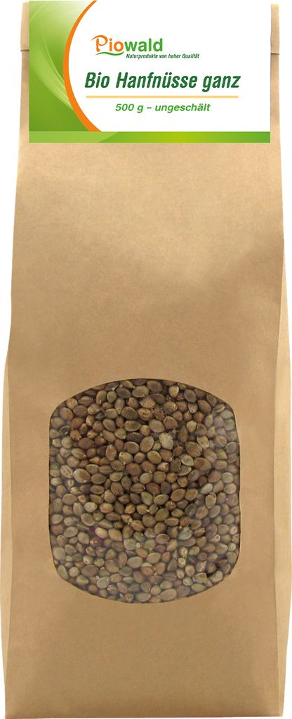 Piowald Hanfnüsse ganz - 500g
