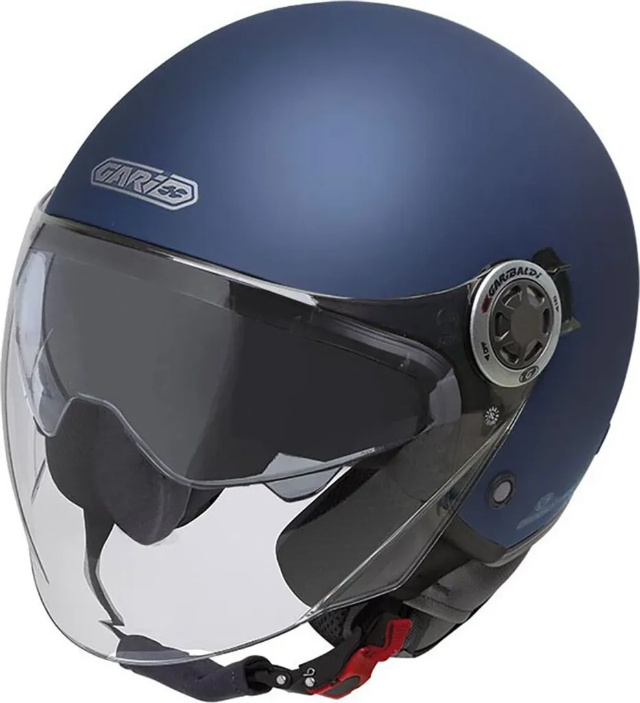 Casque Moto Jet Ouvert Bleu M - Équipement Léger pour Scooter et Ville