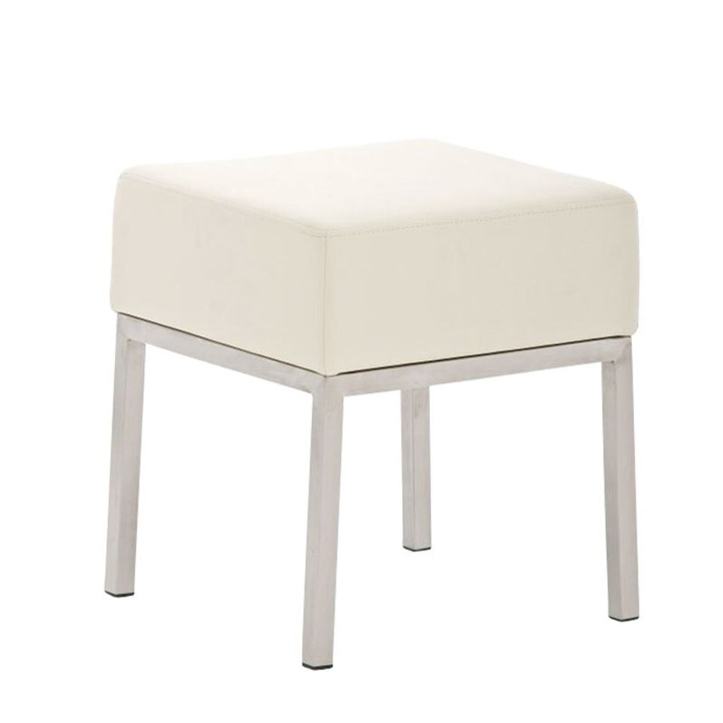 CLP Sitzhocker Lamega mit robustem Edelstahlgestell creme