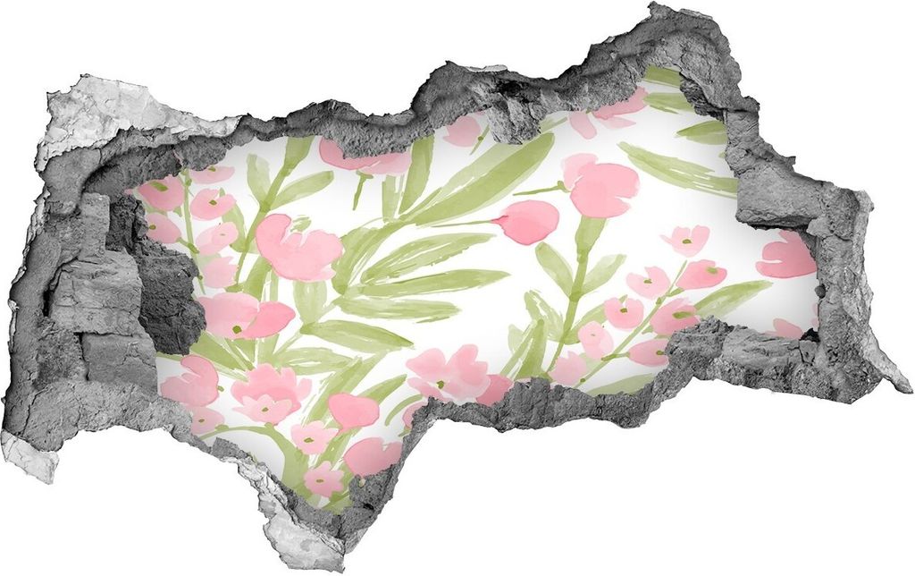 Selbstklebender Loch-3D-Aufkleber 95x73 cm Blumenmuster
