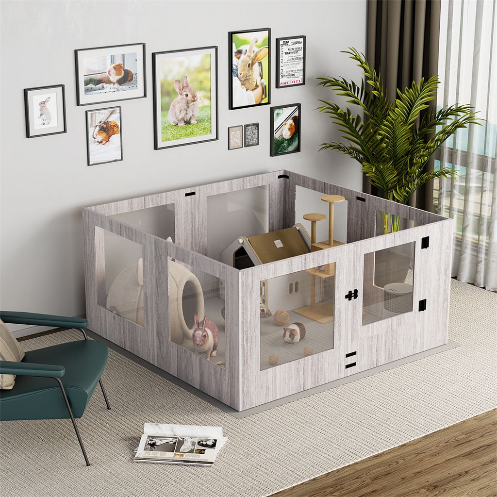 WISFOR Výběh pro štěňata moderní, 8dílný DIY výběh pro Obrázek produktu 1