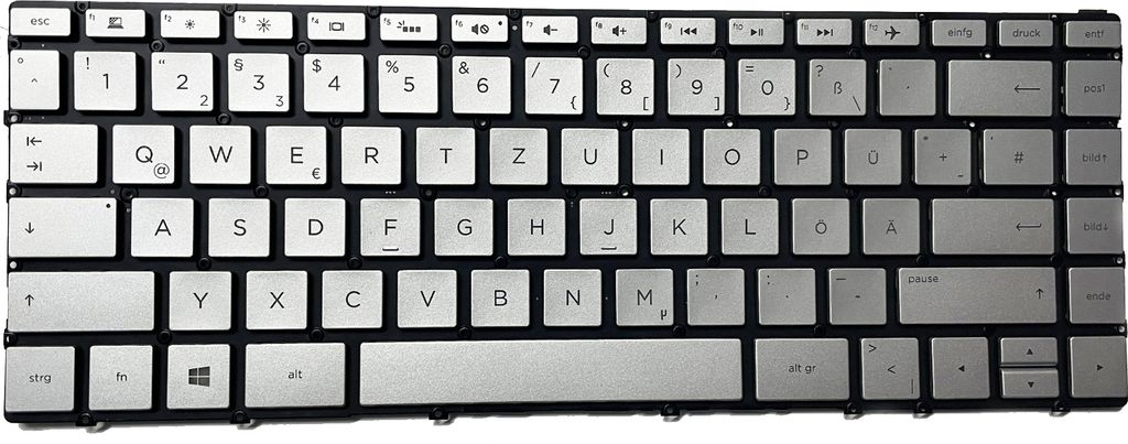 Tastatur HP Spectre 13-AC X360 13-W 13-AE 13-AD141NG 13-AC0XX silber mit Beleuchtung