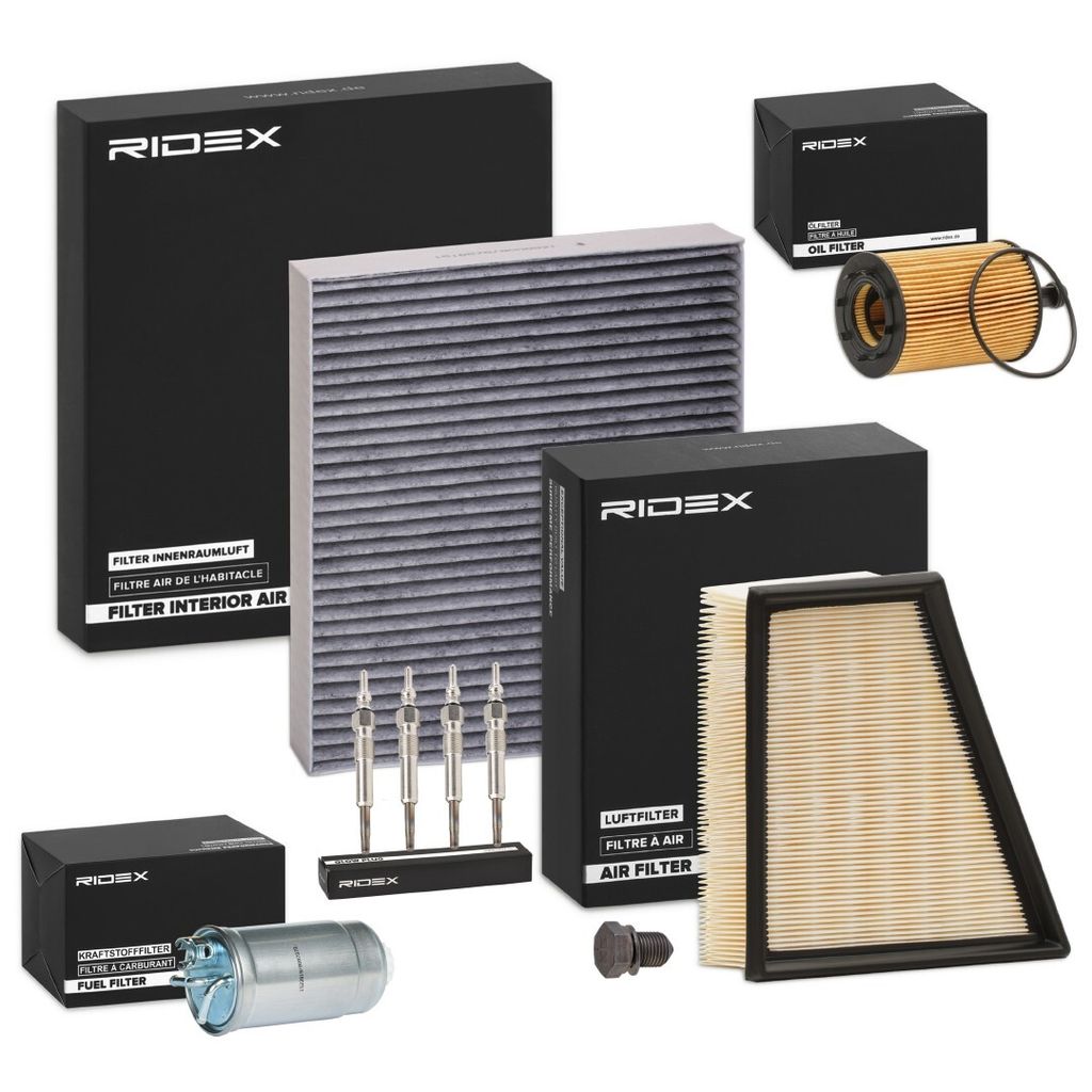 RIDEX Inspektionspaket Filterset für VW POLO (9N) für SKODA FABIA (6Y2) für SEAT Ibiza III Schrägheck (6L)