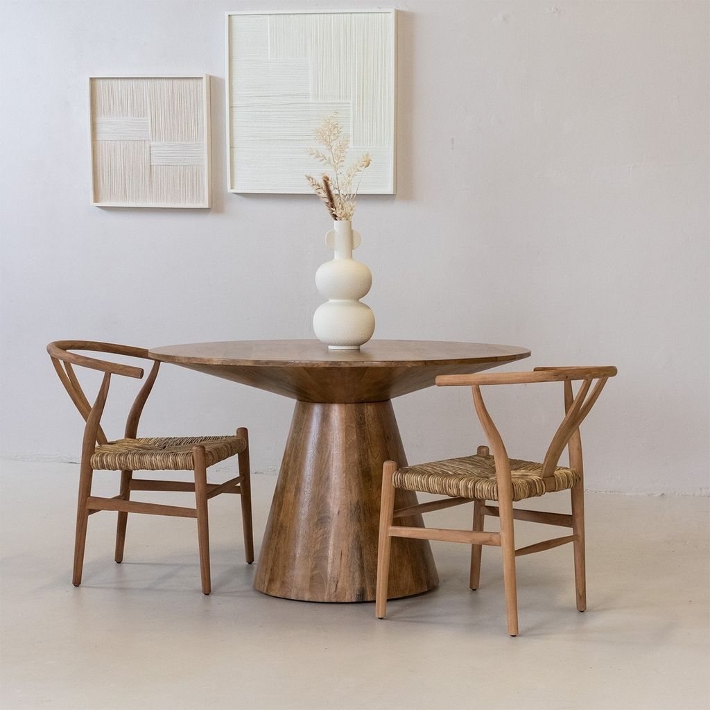 Esstisch Rund - Natur - Mangoholz - 120cm - Esstisch Sep - Produktbild 