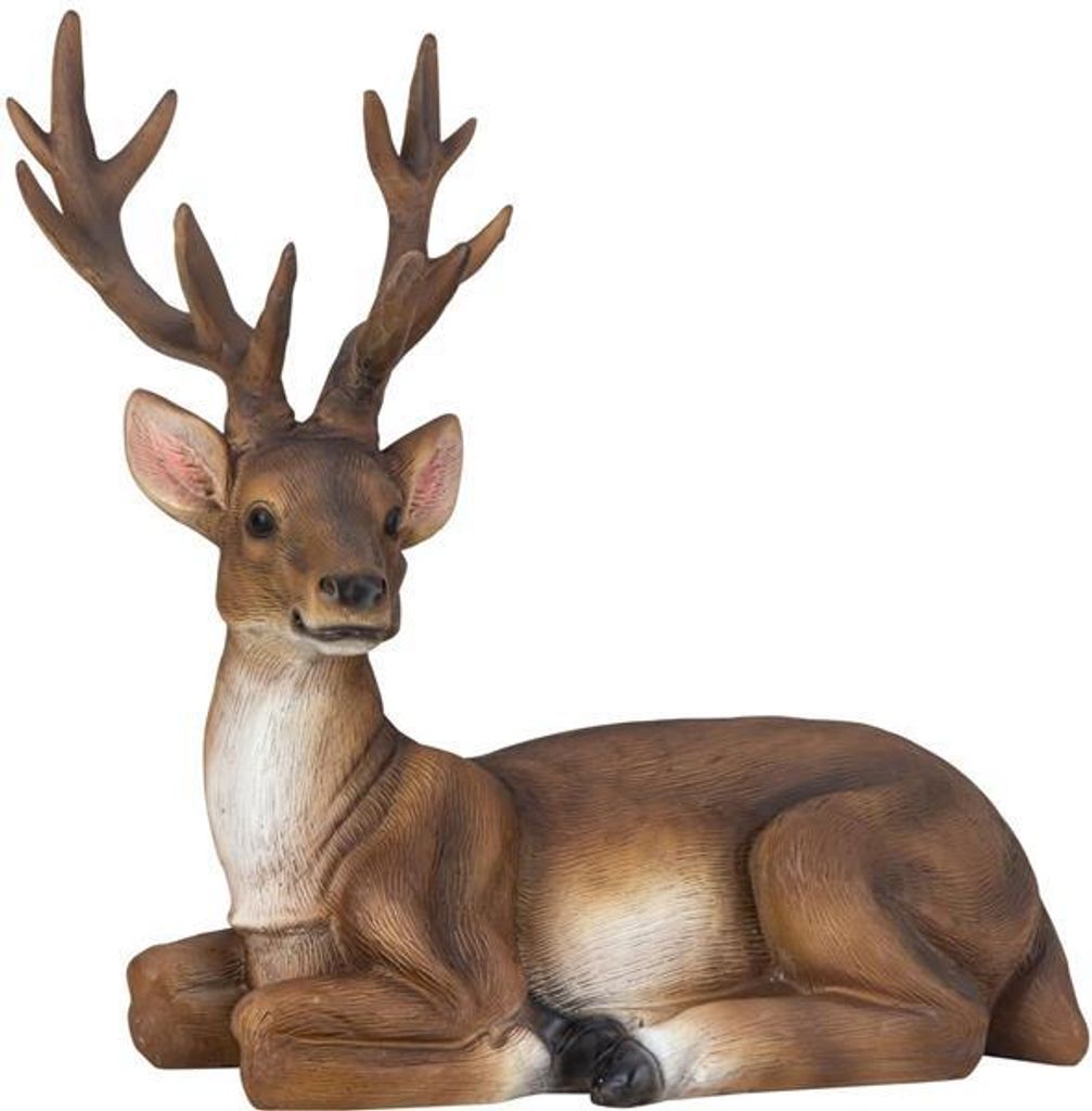 Hirschfigur liegend 29,5cm groß Winterdekoration Produktbild 