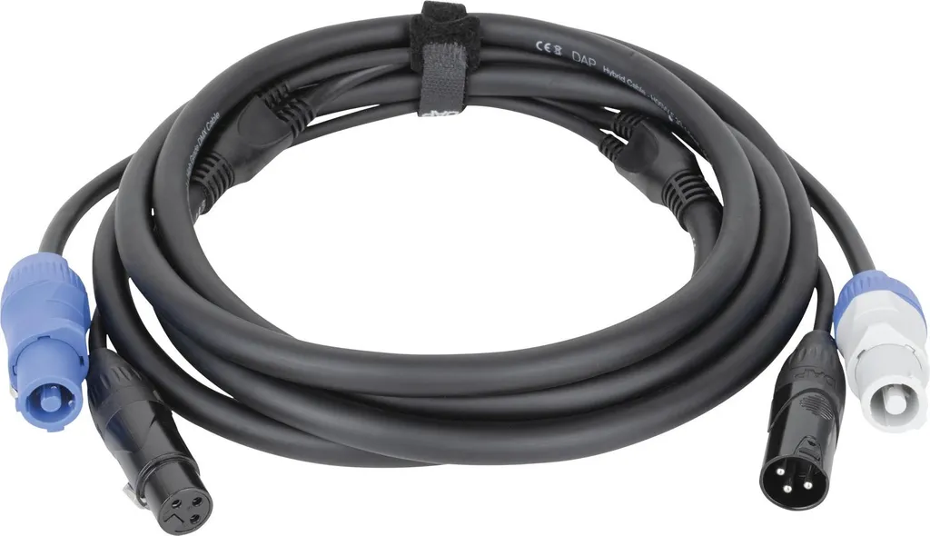 Câble Hybride DAP FP20 Power Pro et XLR 3 broches DMX Power de 3m