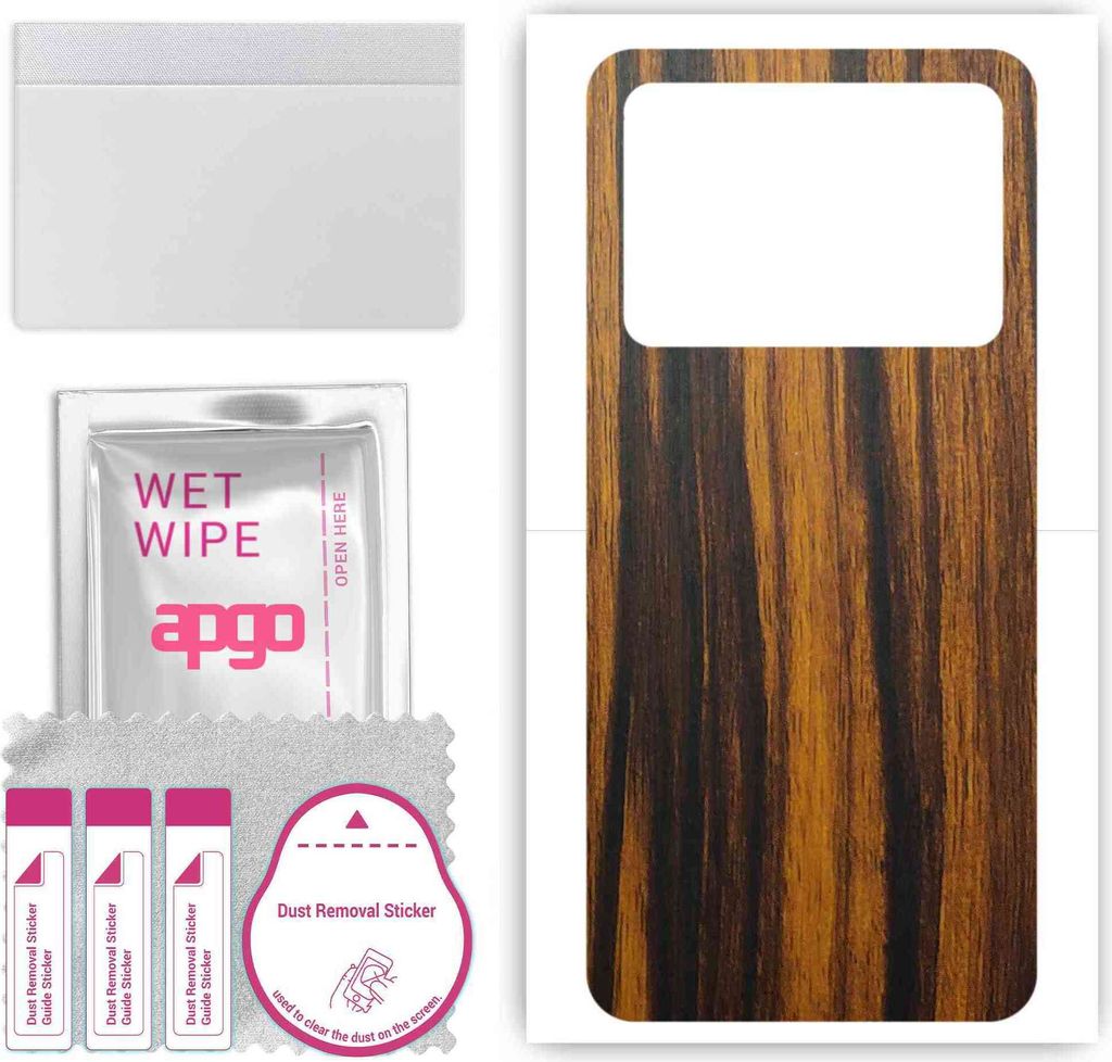 apgo Rückseite Schutzfolie, Skin, kompatibel mit Xiaomi Redmi Note 13R, Hinten Displayschutzfolie aus Vinylfolie, kratzfest, einfache Montage - Ti...