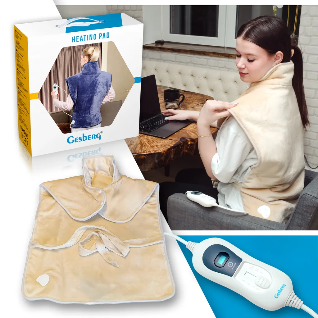 Coussin Chauffant Électrique 100W à 3 Températures pour Dos et Cou - 4
