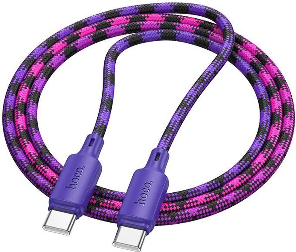 Kabel USB C zu USB C Hoco 3A 60W 1 m X116 Farbverlauf lila