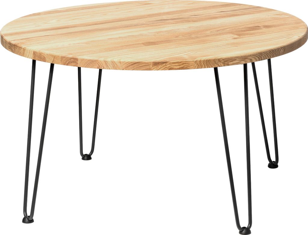 LAMO Manufaktur Couchtisch rund aus Holz 80 cm | Beistelltisch couch | Wohnzimmertisch rund, Kaffeetisch, runder Couchtisch | Stärke: 28 mm, Farbe...