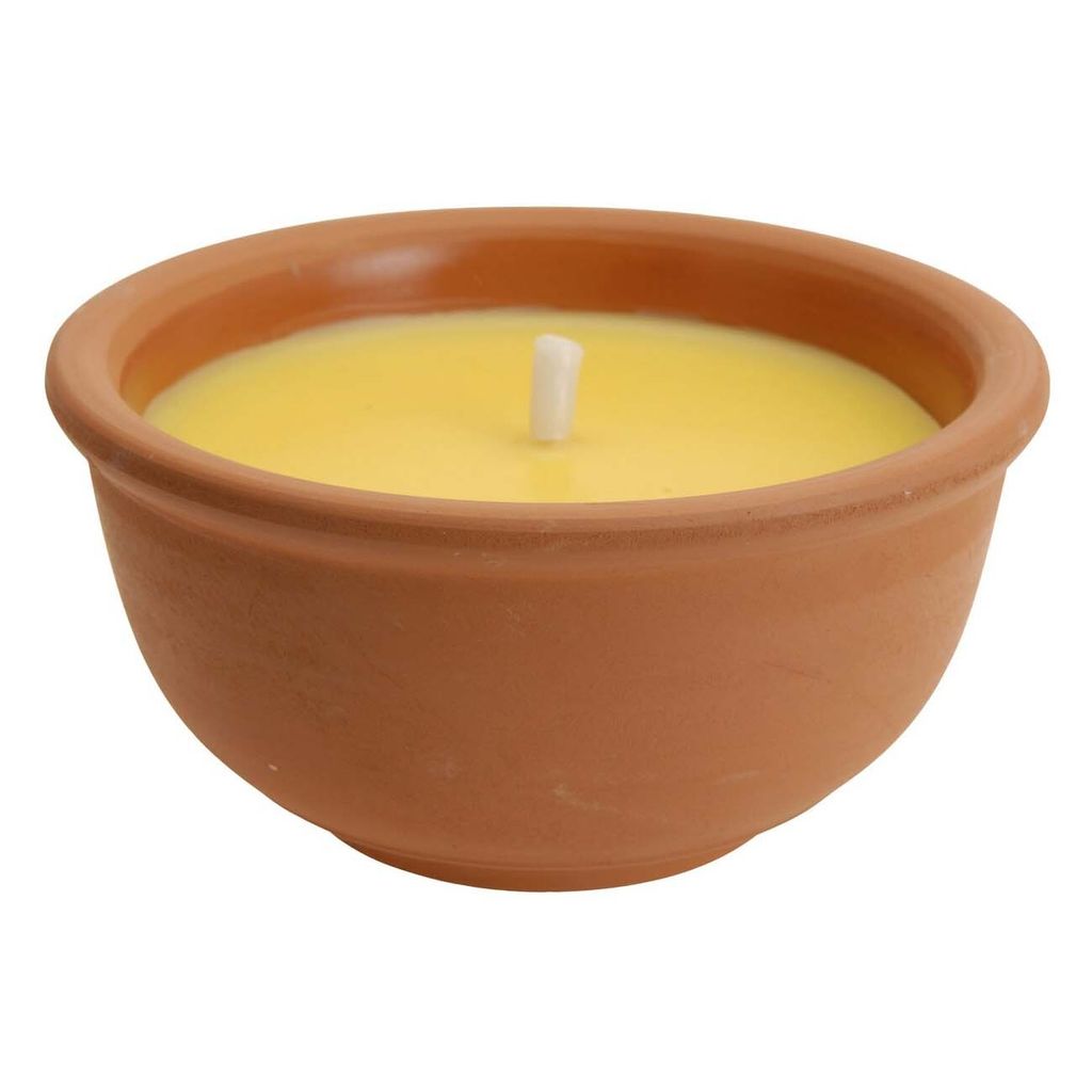 Bougie Citronnelle Terre Cuite Répulsif Naturel Efficace En Image du produit 