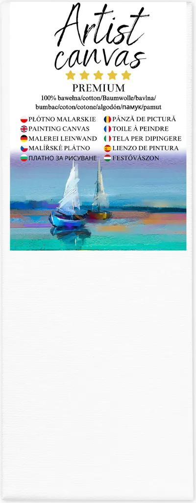 Tela Pittura 50x130 Professionale | Cotone 280g fondo bianco universale
