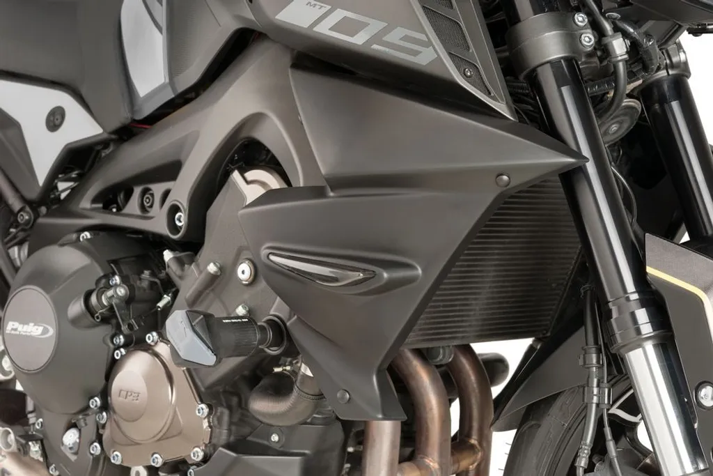 Bouchon de radiateur PUIG 9378J pour YAMAHA MT-09 noir mat