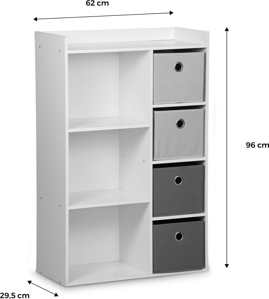 sweeek - Kinderschrank in weiß - Blau Produktbild 7