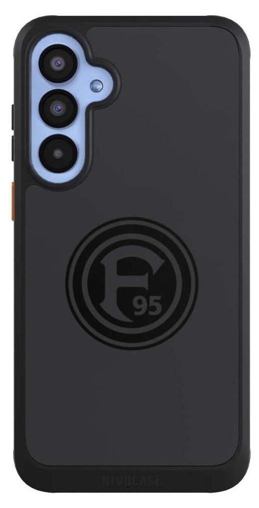 NIVOCASE Hülle für Samsung Galaxy A55 5G Handyhülle NIVOcore Case Schwarz F95 Fortuna Düsseldorf Logo