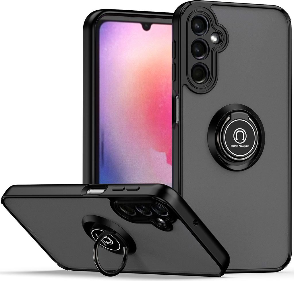Galaxy A24 4G Hülle, Ring Halter Ständer Matte Transluzent Produktbild 