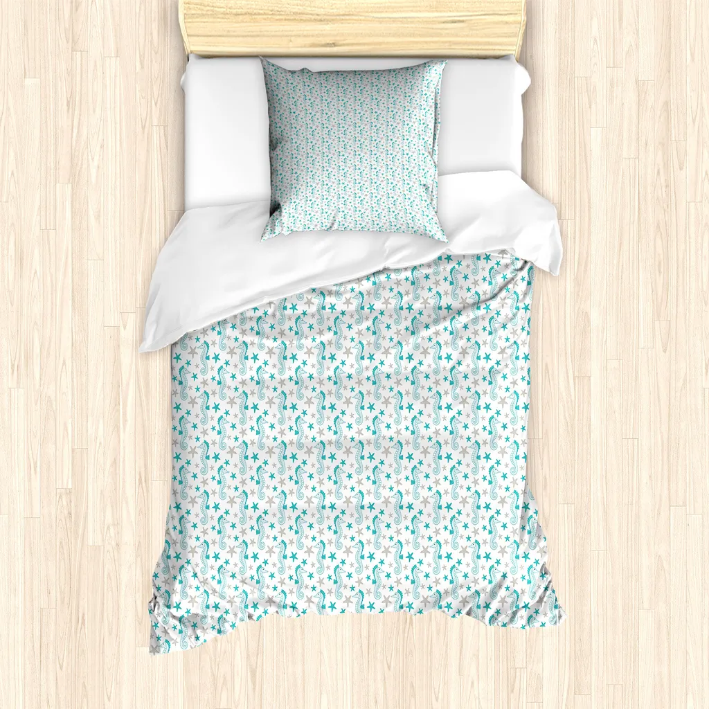 Ensemble de housse de couette nautique 135x200 cm avec taie 80x80 cm