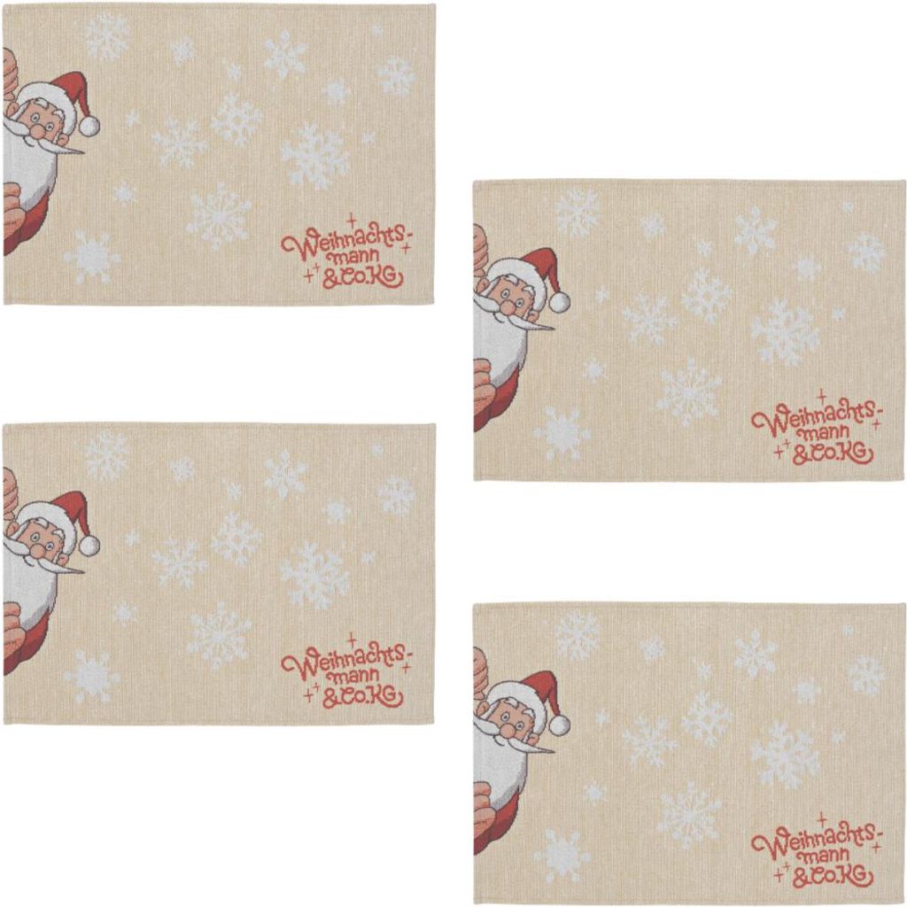 Weihnachtsmann & Co. KG 4er Set Tischset, Platzdeckchen, Produktbild 