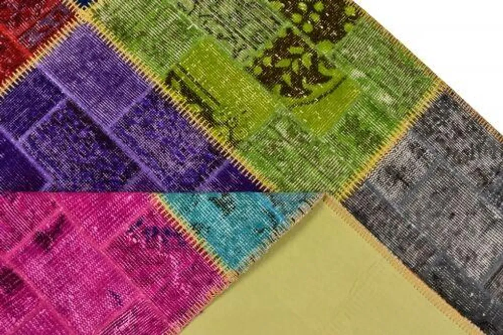 Tapis Patchwork Multicolore 160x240 cm - Grand Tapis de Salon Bohème - 6