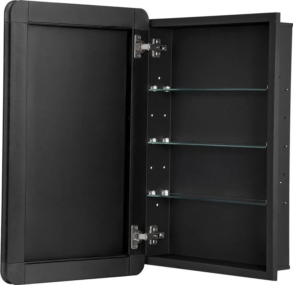 Armoire à pharmacie 16,5 x 27,5 po avec miroir et étagères réglables