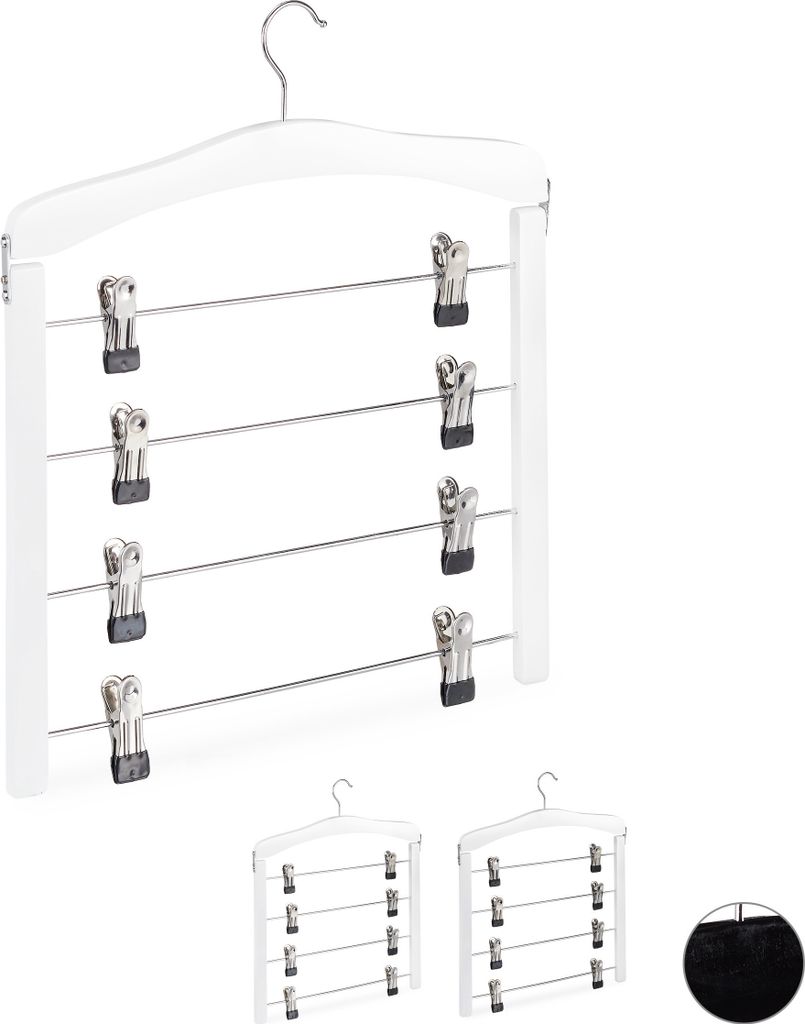 relaxdays 12 x Rockbügel mehrfach weiß