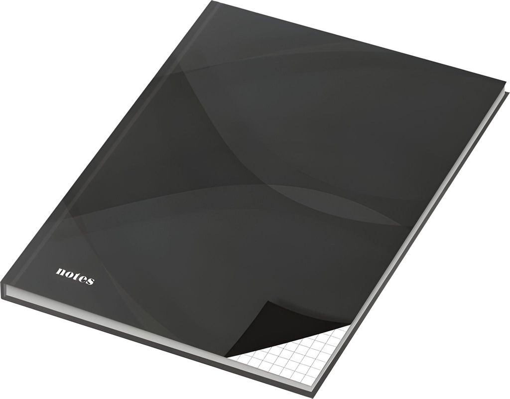 Kladde / Notizbuch / DIN A5 / 96 Blatt / kariert / 70g/m² / Farbe: schwarz