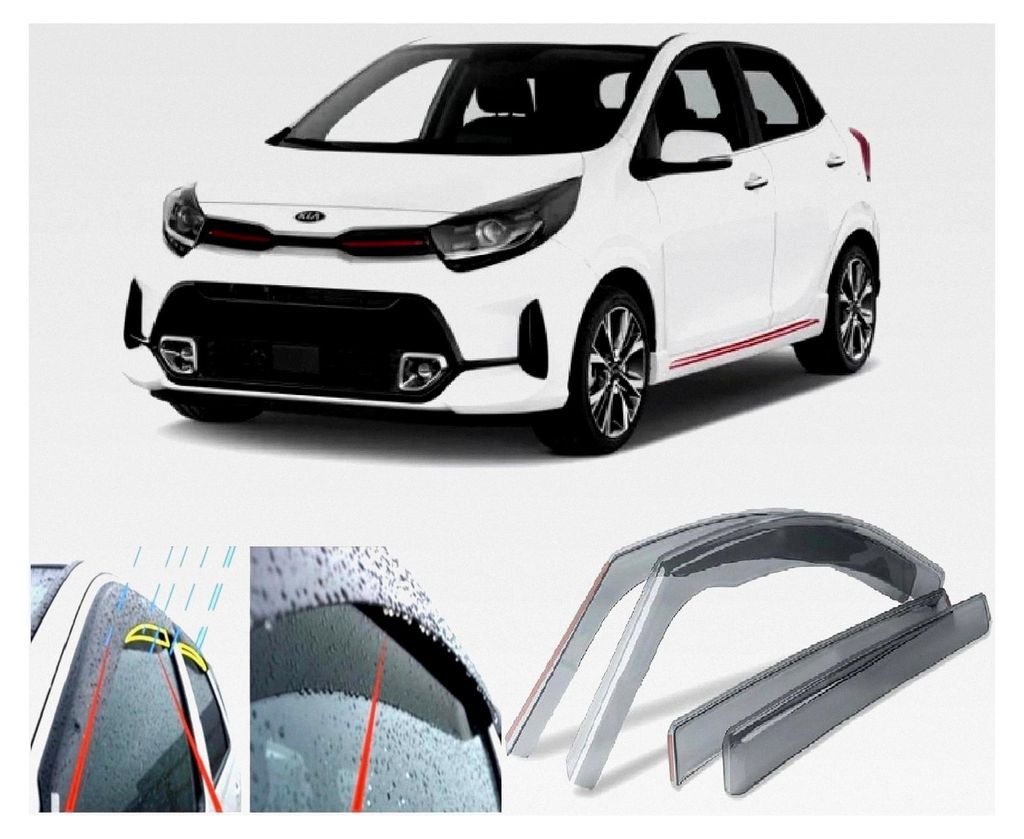 4 Windabweiser für Kia Picanto 2017 bis 2025