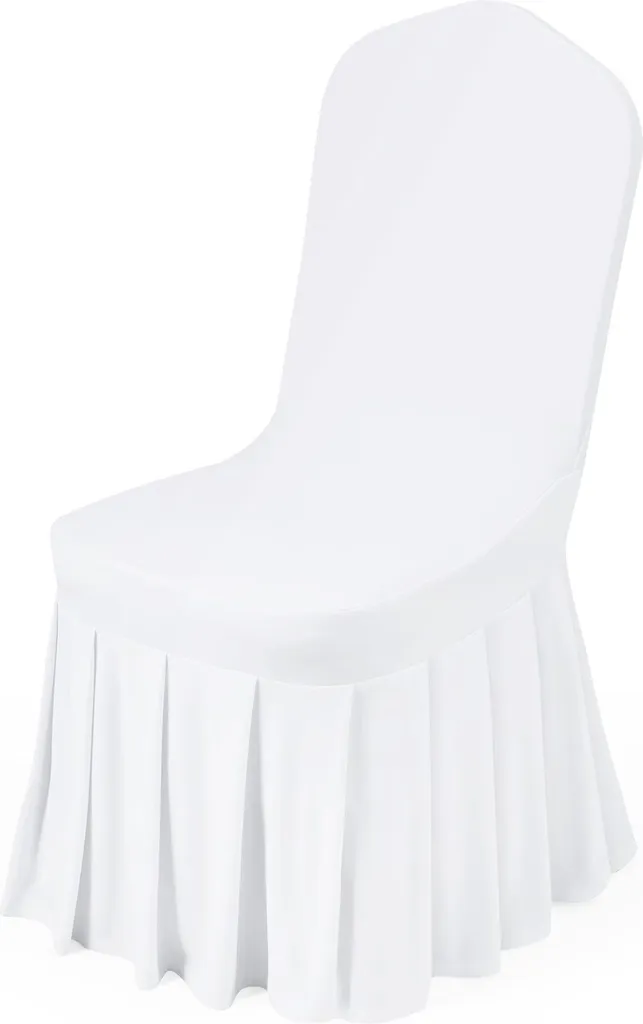 Housse de Chaise Extensible Blanche pour Mariage et Banquet - 30 Pcs