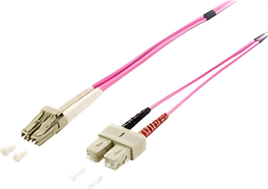 Câble fibre optique Equip OM4 violet 20m Duplex LC vers SC haute vitesse