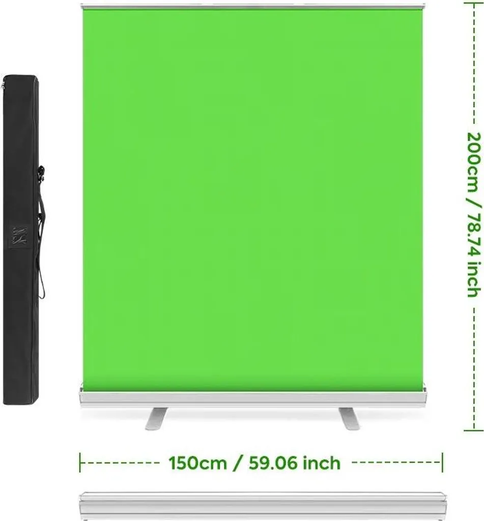 Écran vert infroissable 100% polyester avec carter enroulable