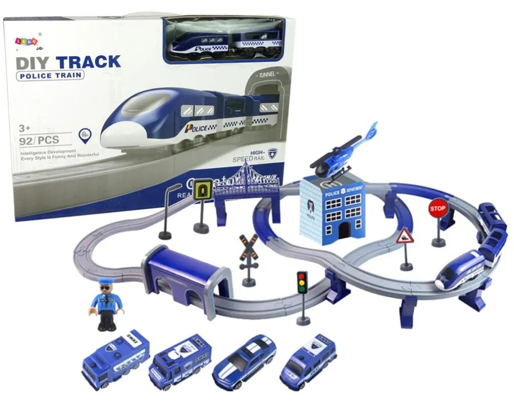 Train de Police Urbaine Bleu à Grande Vitesse 203 km/h - Design Aéro