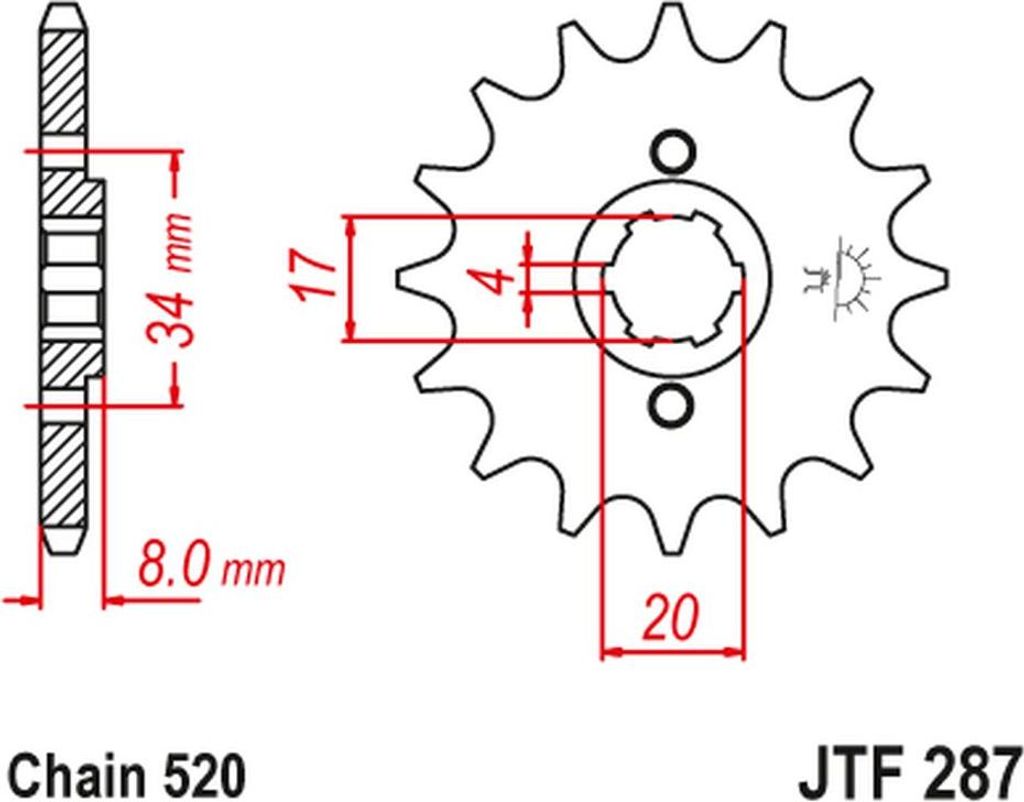 Ritzel 14Z   520 Obrázek produktu 