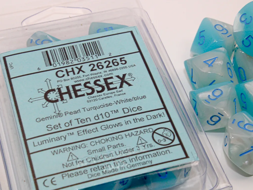 Set de Dés Lumineux Chessex Gemini : Finis les Dés Illisibles en JDR