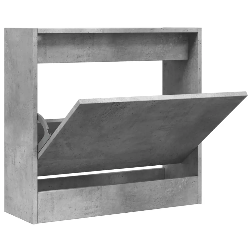 Mobile Scarpiera Slim Grigio Cemento 60cm - Design Moderno Legno
