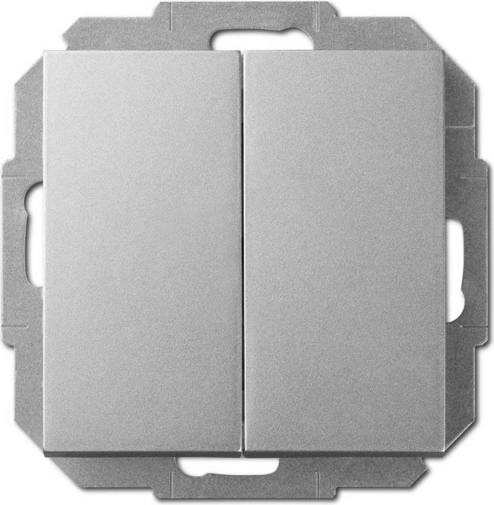 Unterputz Serienschalter Lichtschalter 10A silber Premium serie SENTIA