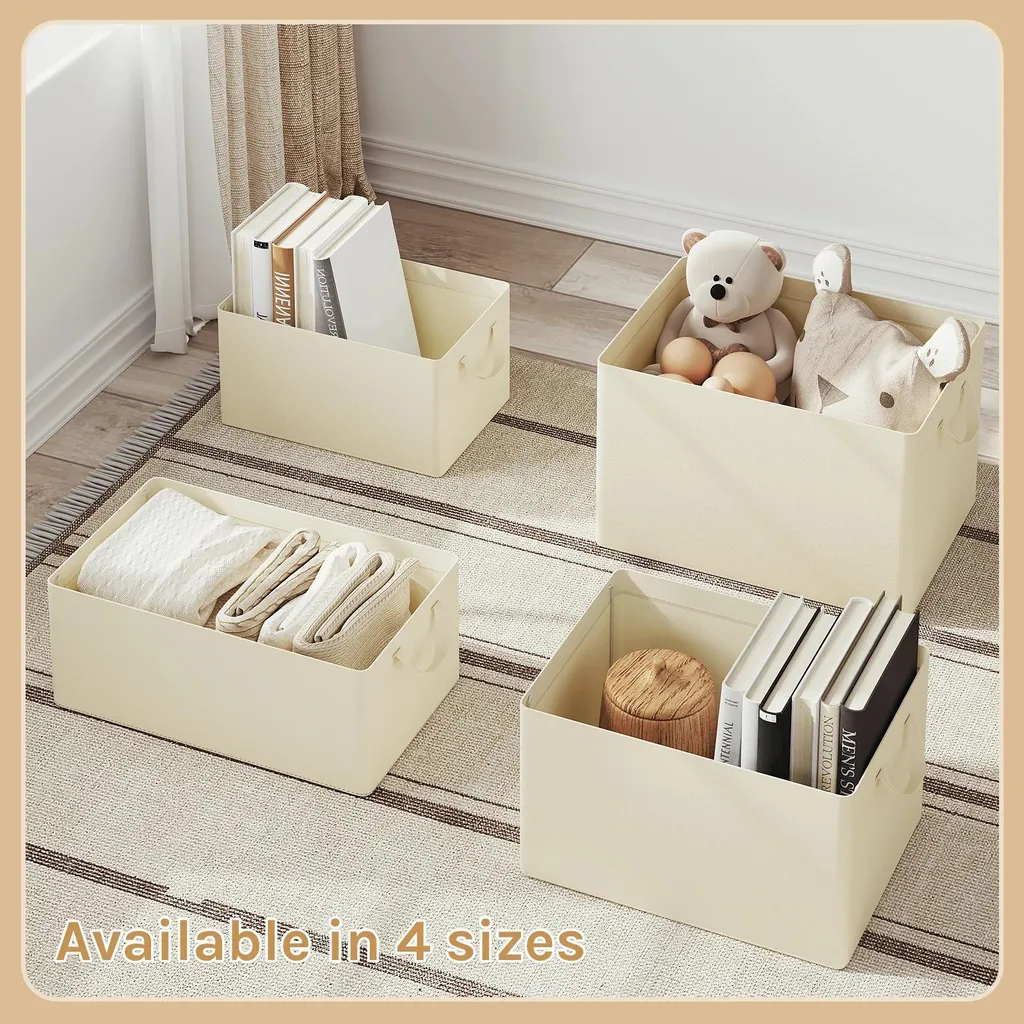 Boîte de rangement pliable en tissu pour vêtements - Taille M Bleu