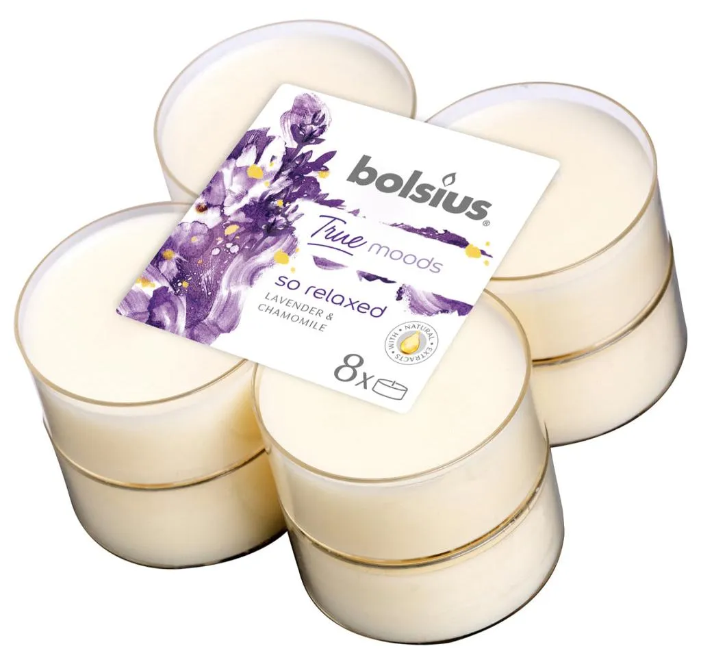 Bougies chauffe-plat longue durée Maxi 8pcs parfumées aux huiles So relaxed