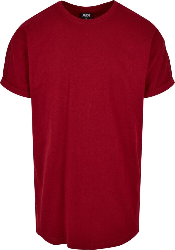 Urban Classics T-Shirt Herren Long Shaped Turnup Tee rot 4XL