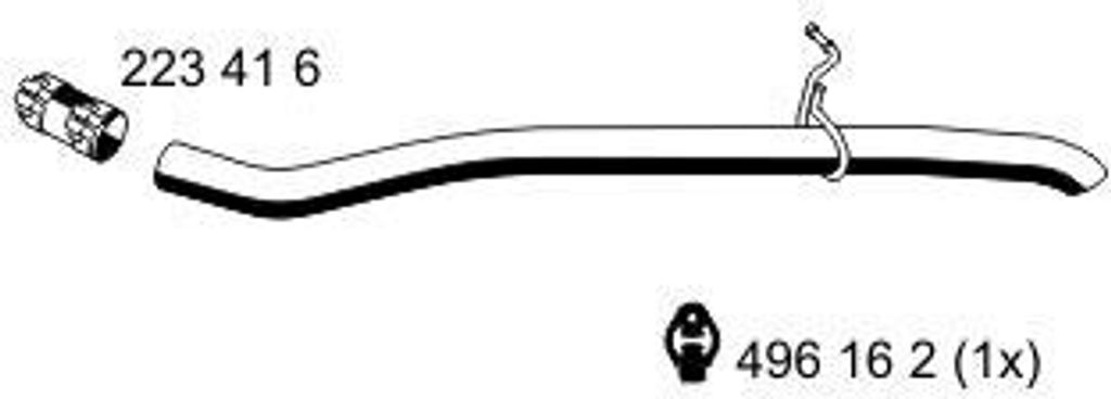 ERNST Abgasrohr Auspuffrohr für FORD TRANSIT CONNECT (P65, P70, P80) Hinten 331456