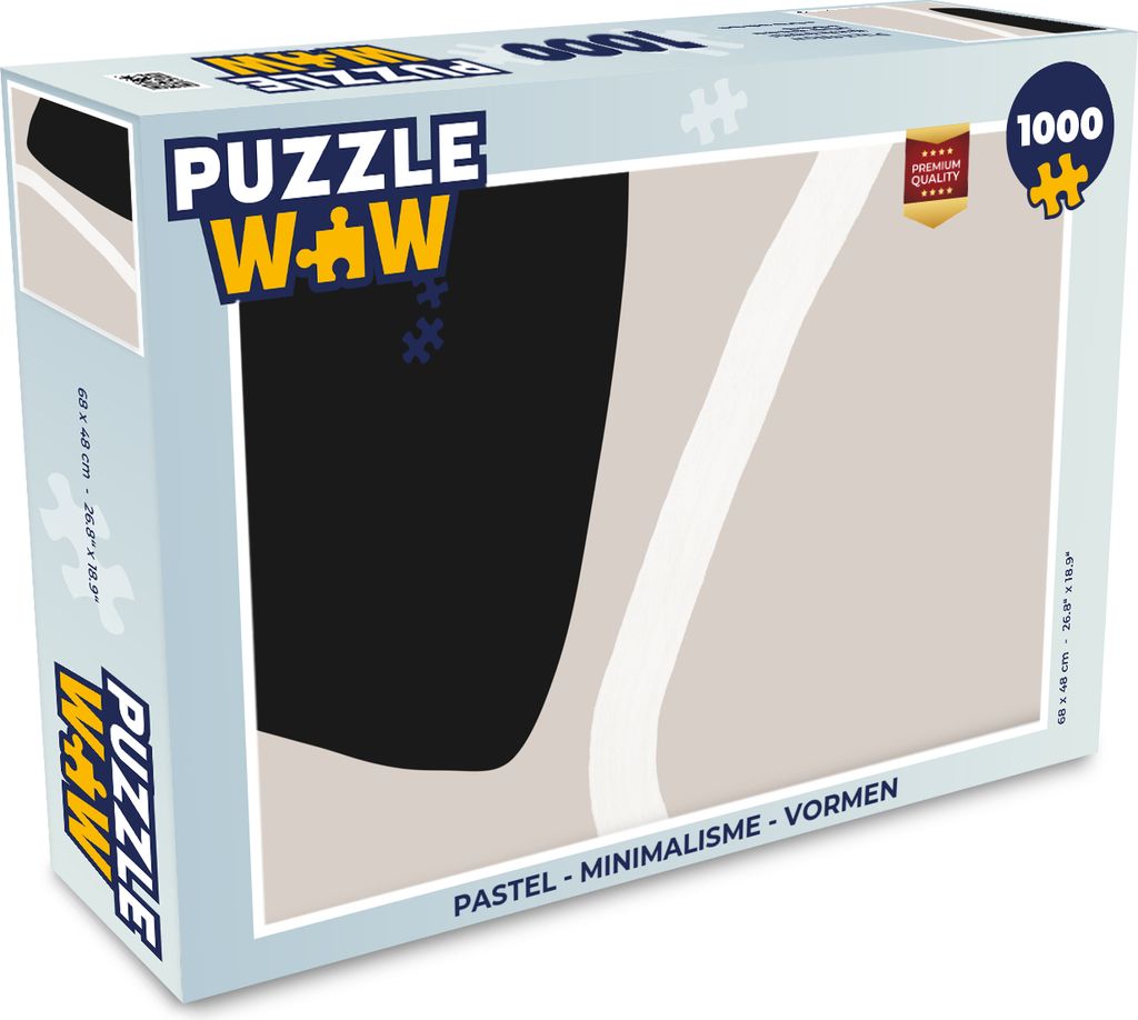 MuchoWow Puzzle 1000 Teile Pastell - Minimalismus - Formen - Erwachsene - Rätsel