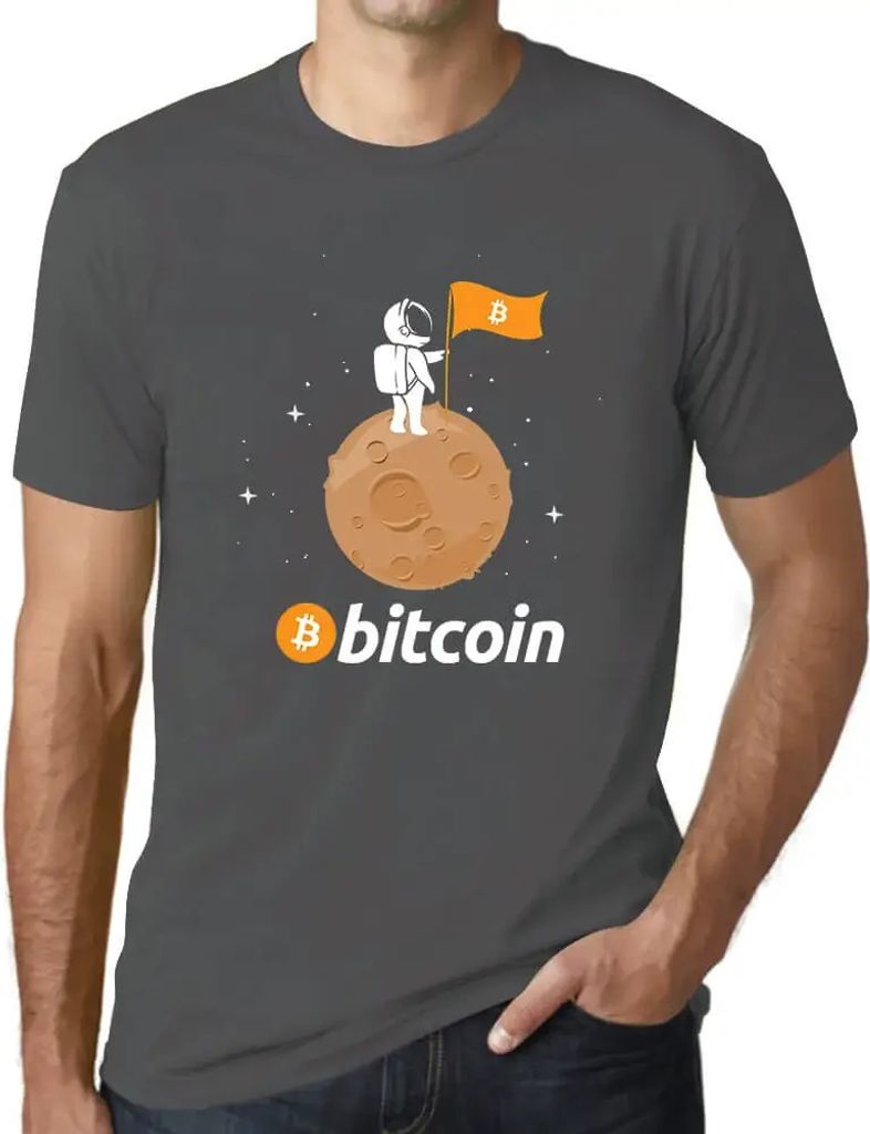Herren Grafik T-Shirt Bitcoin-Astronaut hodl btc – Bitcoin Astronaut Hodl Btc – Öko-Verantwortlich Vintage Jahrgang Kurzarm Lustige Druck Gebu...