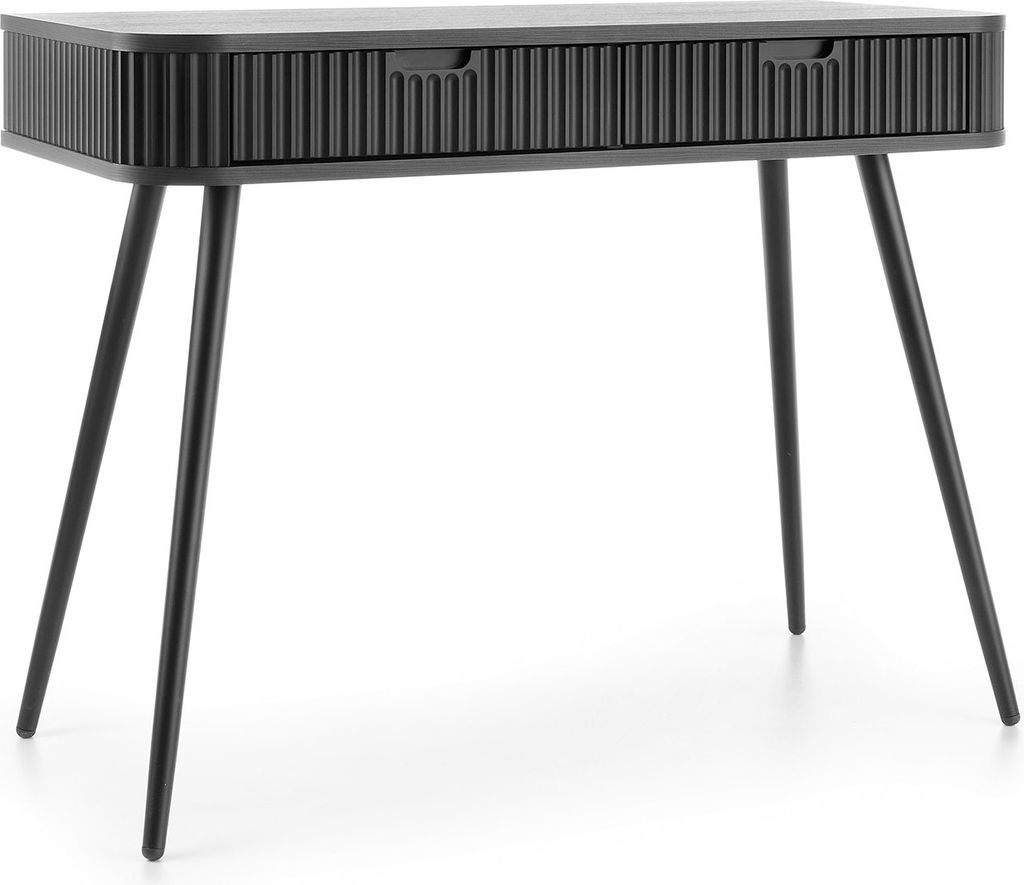 MINIO go for it, Schminktisch "ZOYA", Schreibtisch, 103 cm, schwarze Beine, Schwarze Farbe