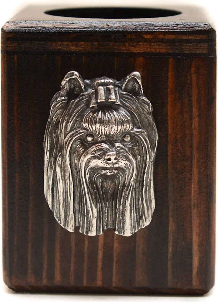 Art-Dog Yorkshire Terrier III - Portacandele Memoriale Design in Legno