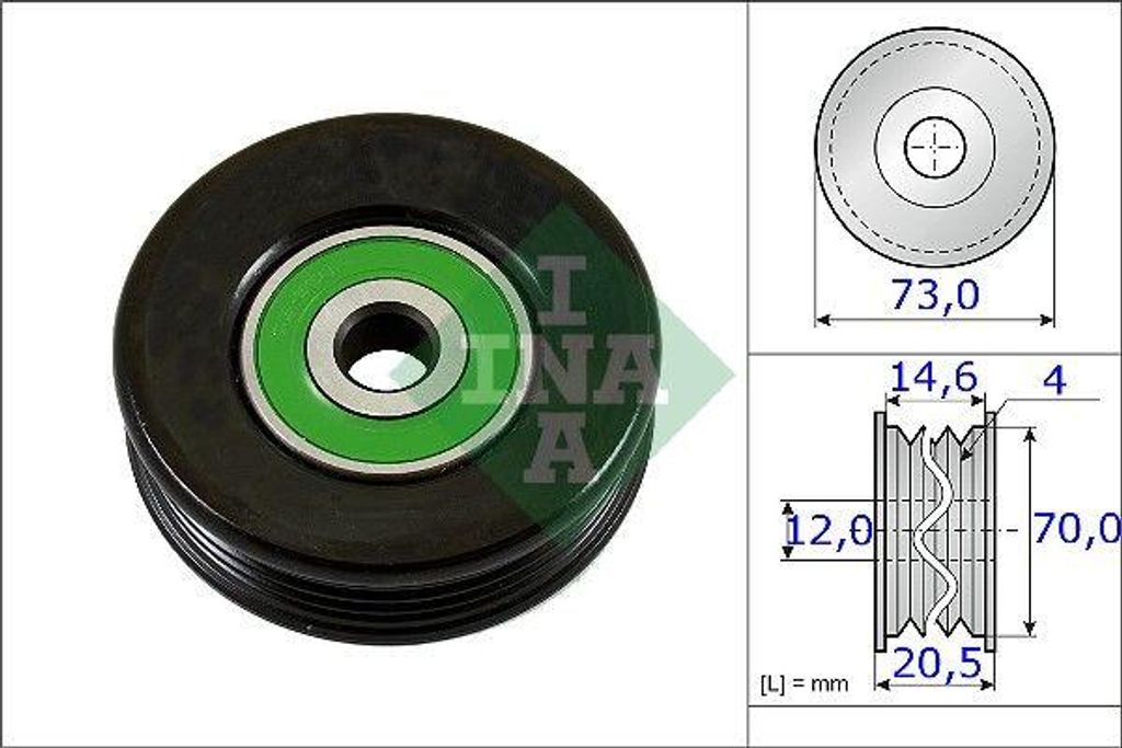 INA 531 0852 10 Spannrolle, Keilrippenriemen OE 8844002020 kompatibel mit IS, Avensis, Celica, Corolla, Liteace, Starlet