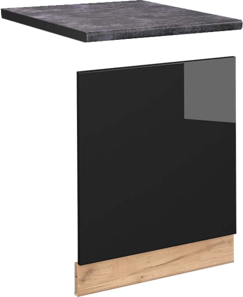 Pannello Vicco Fame-Line 60 cm Antracite e Quercia Dorata Cucina