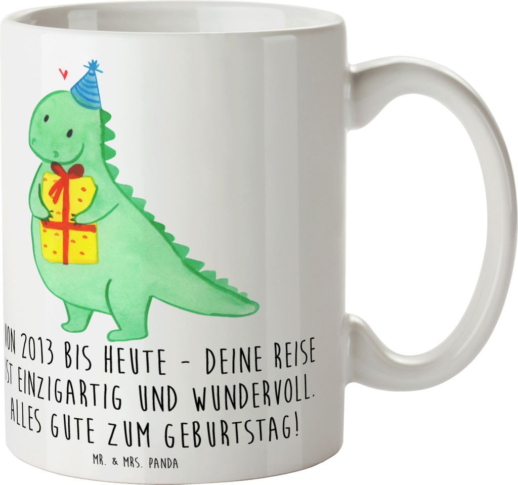 Mr. & Mrs. Panda Tasse 2013 Geburtstag - Weiß - Geschenk, Pott, Kaffeetasse, Alter, Becher, Geburtstagsgeschenk, Happy Birthday, seit, ein einziga...