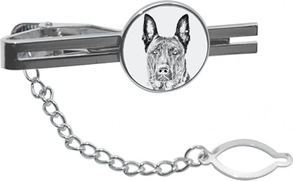 Holländischer Schäferhund, Hollandse Herdershond - Krawattenklammer mit Hund, personalisierter Krawattenclip, einzigartiges Geschenk für Männer...