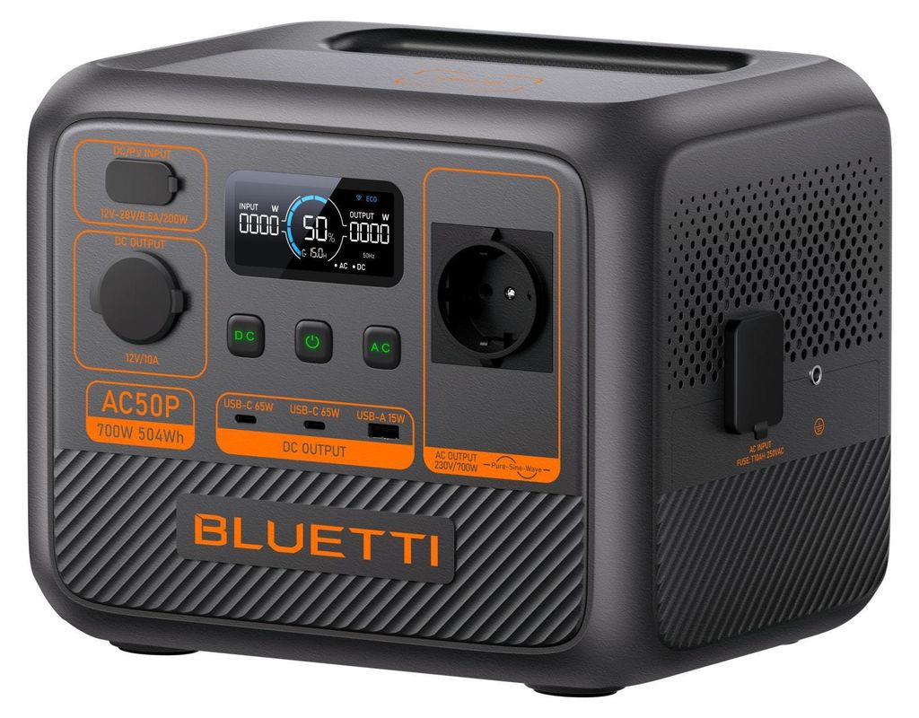 Bluetti AC50P, Prąd przemienny, 504 Wh, 700 W, 600 W, 1050 Zdjęcie produktu 